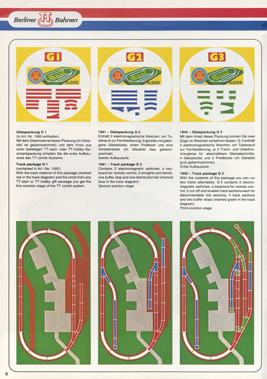 Berliner TT-Bahnen Katalog 1979