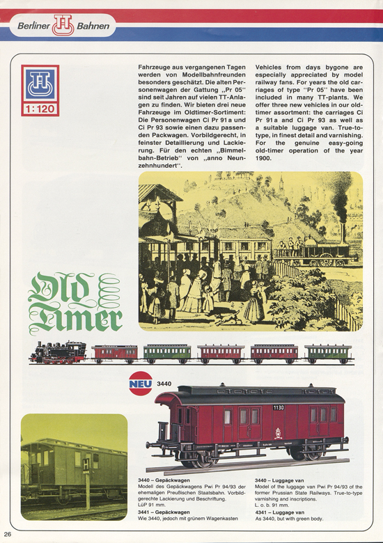 Berliner TT-Bahnen Katalog 1979