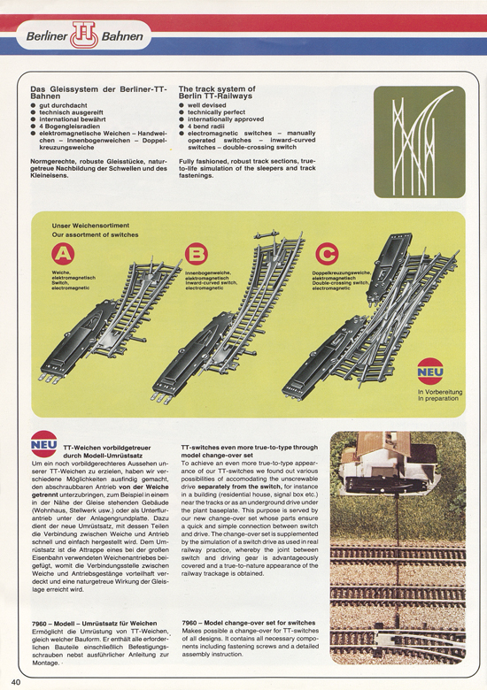 Berliner TT-Bahnen Katalog 1979