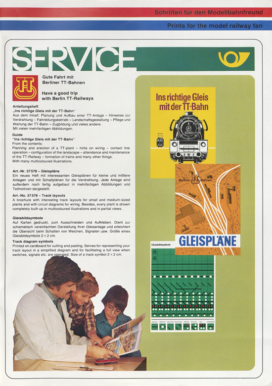 Berliner TT-Bahnen Katalog 1979