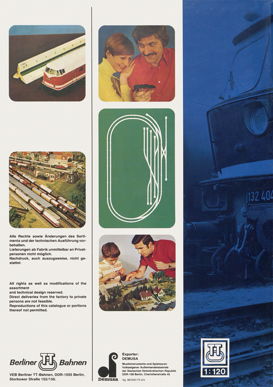 Berliner TT-Bahnen Katalog 1979