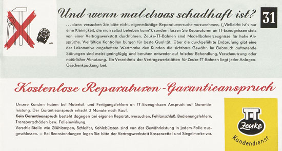 Seite 33 Zeuke Ins richtige Gleis mit der TT-Bahn 1963