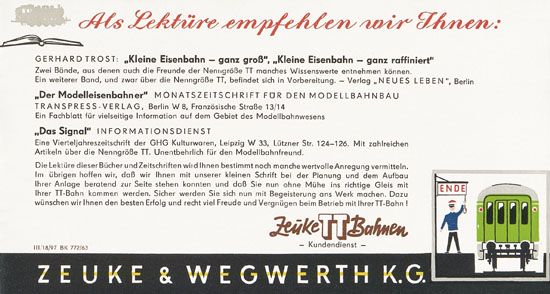 Seite 35 Zeuke Ins richtige Gleis mit der TT-Bahn 1963
