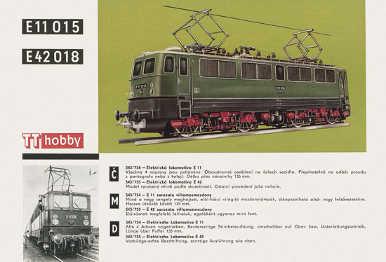 Zeuke TT-Bahnen Katalog 1967