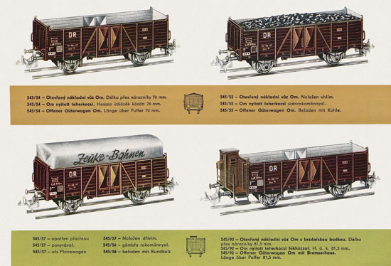 Zeuke TT-Bahnen Katalog 1967