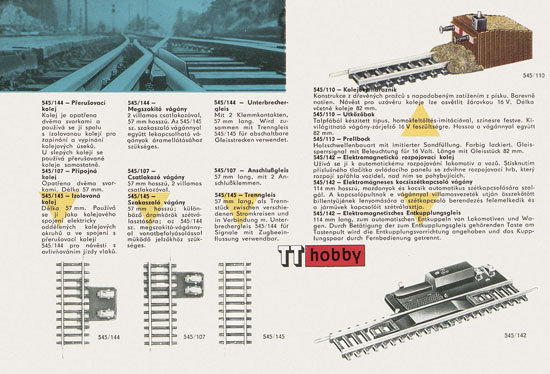 Zeuke TT-Bahnen Katalog 1967