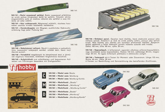 Zeuke TT-Bahnen Katalog 1967