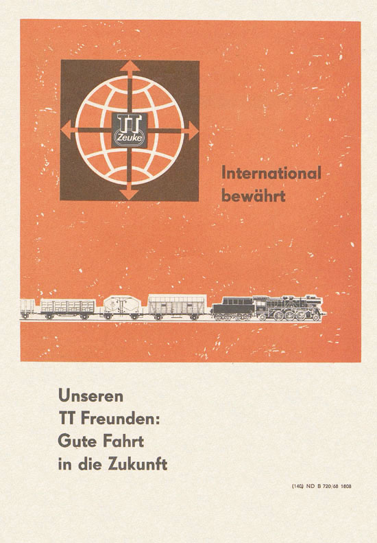 Zeuke Prospekt 10 Jahre TT-Bahnen 1958-1968