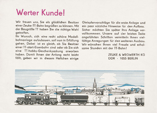 Zeuke Der Anfang mit der TT-Bahn