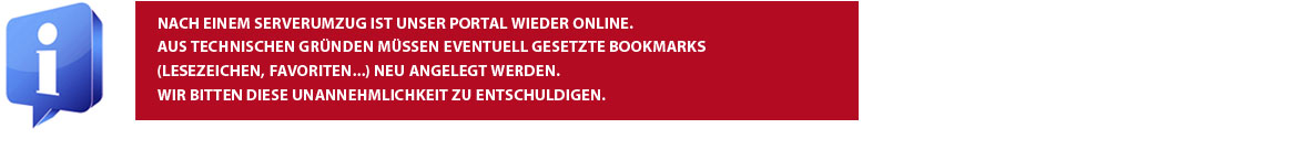 Hinweis Serverumzug