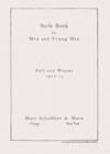 Hart Schaffner Marx Style Book for Men catalogue 1912-1913