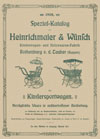 Heinrichmaier und Wünsch Kindersportwagen Katalog 1908