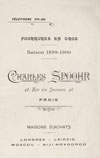 Charles Spoohr Fourrures en gros catalogue 1899-1900