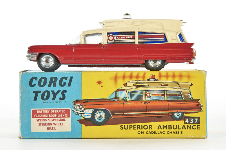 Corgi Toys 437 Superior Ambulance on Cadillac Chassis