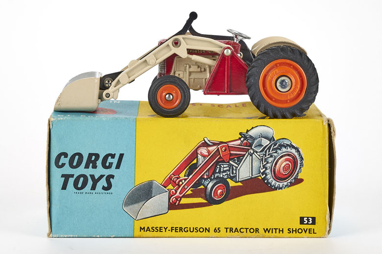 Corgi Toys 53 Massey-Ferguson 65 Tractor with shovel