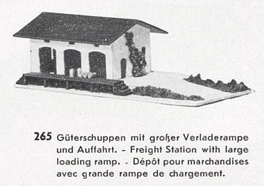 Creglinger Nr. 265 Güterschuppen mit Verladerampe