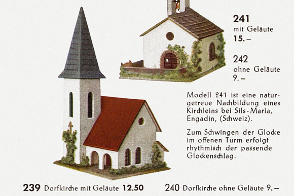 Faller Fertigmodell Nr. 239 Dorfkirche mit Geläut