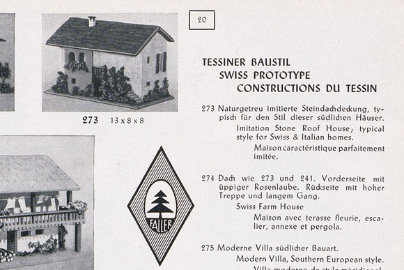 Faller Fertigmodell Nr. 273 Tessiner Haus