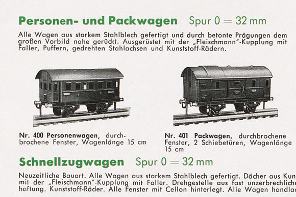 Fleischmann Nr. 400 Spur 0 Personenwagen