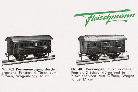 Fleischmann Nr. 403 Spur 0 Packwagen