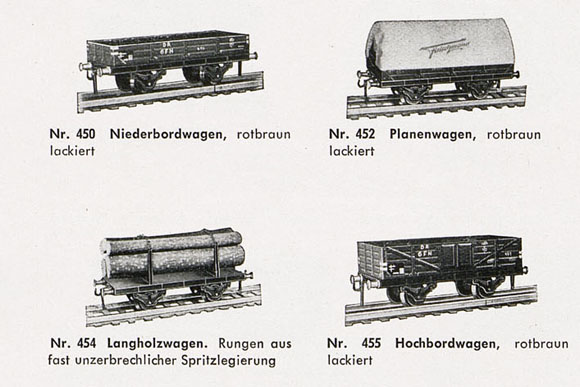 Fleischmann Nr. 454 Spur 0 Langholzwagen