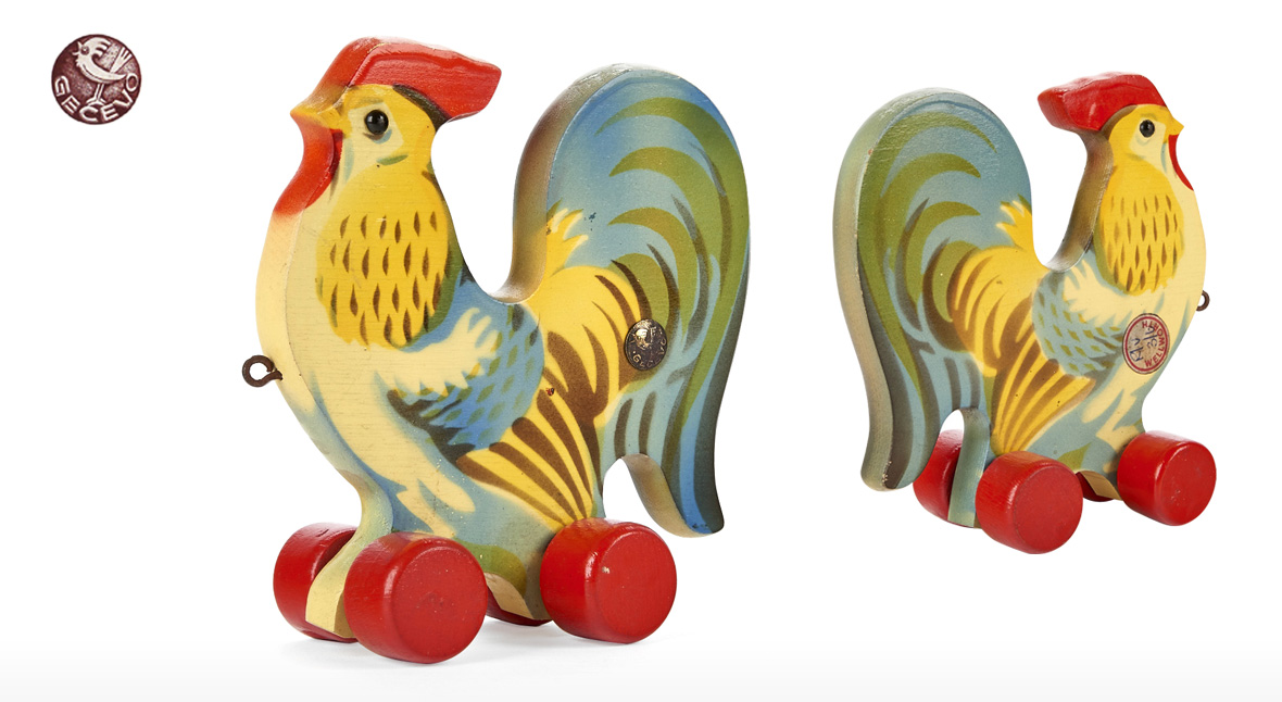 Gecevo Holzspielzeug Hahn, Gecevo wooden rooster