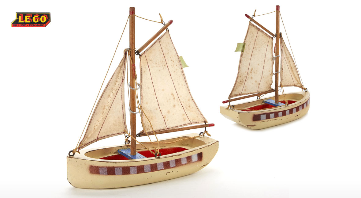 Lego Holzspielzeug Segelboot, Lego wooden sailboat