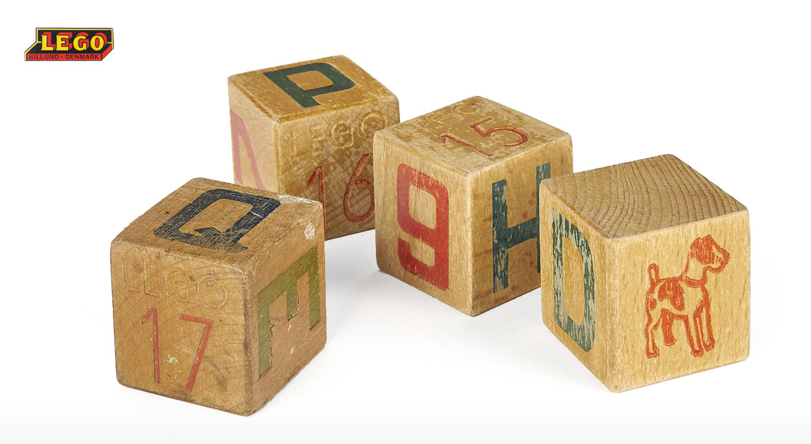 Lego Holzspielzeug ABC Würfel, Lego wooden ABC dice