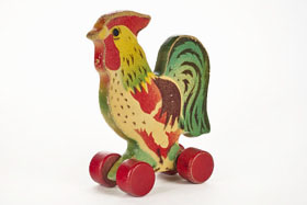 Lego Holzspielzeug Hahn, wooden rooster