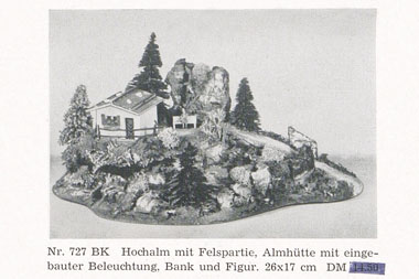 NOCH Nr. 727 Hochalm mit Felspartie