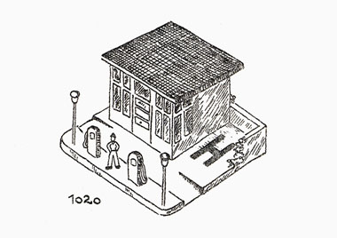 Preiser Nr. 1020 Shell-Tankstelle