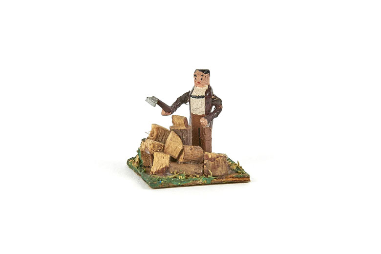 Preiser Figur Nr. 414 Arbeiter Holz hackend