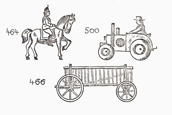 Preiser Figur Nr. 500 Traktor mit Fahrer OVP