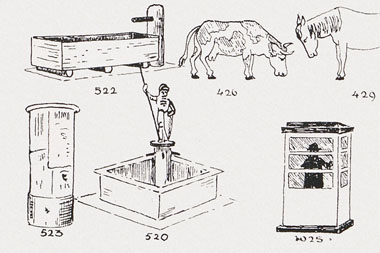 Preiser Figur Nr. 520 A Marktbrunnen mit Ritter