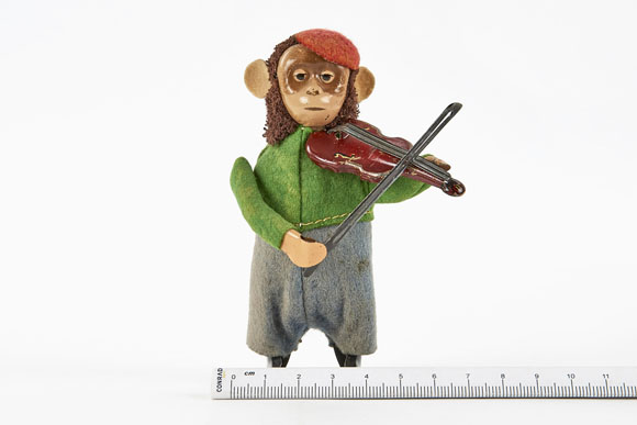 Schuco Tanzfigur Nr. 985/2 Affe mit Violine und Violinbogen