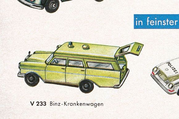 Siku V 233 Mercedes 190 Krankenwagen