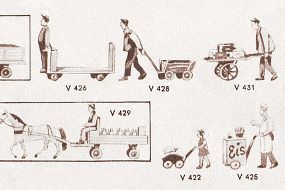 Siku V 428 Mann mit Leiterwagen