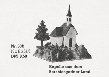 Rudolf Spitaler Nr. 682 Kapelle aus dem Berchtesgadner Land