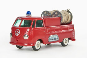 Tekno Nr. 408 VW Feuerwehr-Pritschenwagen