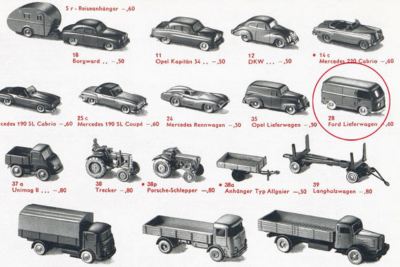 Wiking Katalog 1958