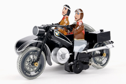 Tucher & Walther T 378 Motorrad Typ BMW mit 2 Blechfiguren