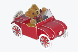 Tucher & Walther T 413 Teddybär mit Hanomag-Cabriolet